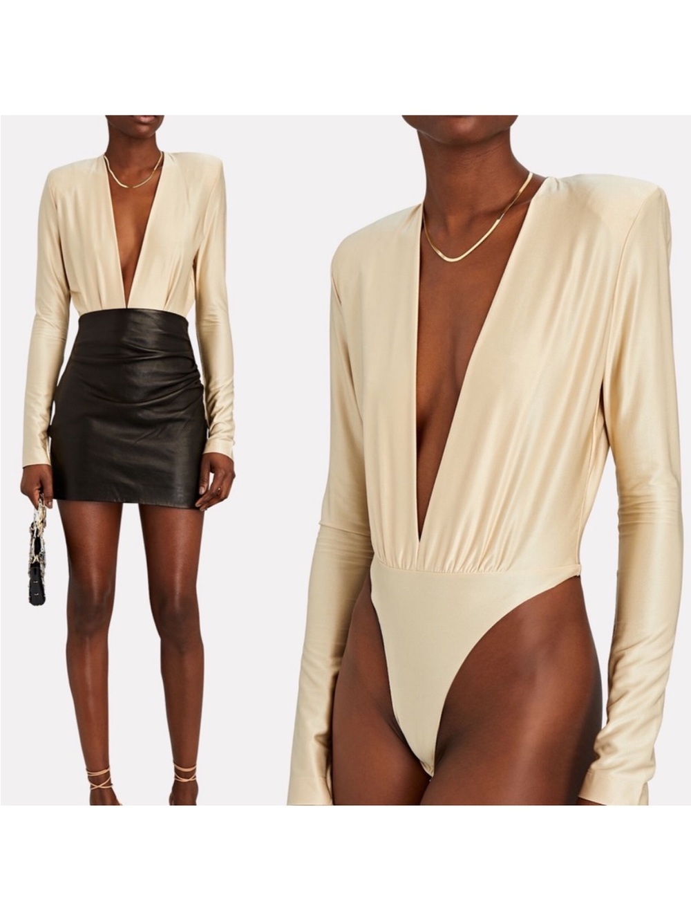 GAUGE81 Mazar Bodysuit in Satin Jersey Size XS